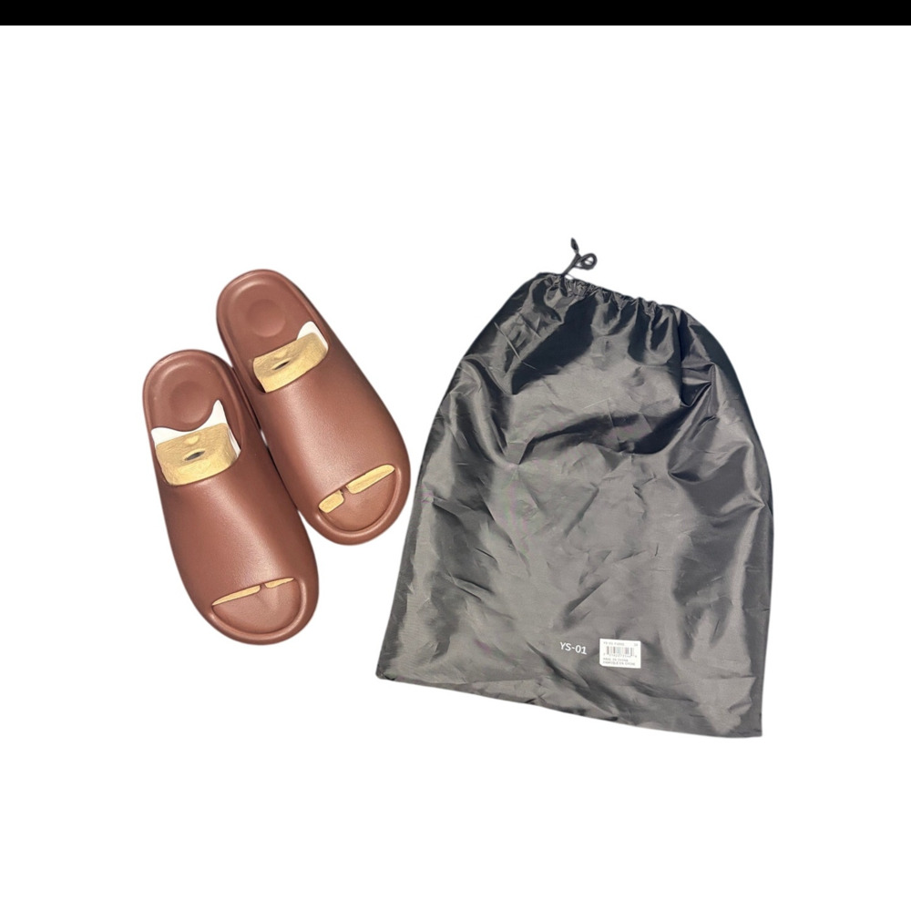 Size 14 Yeezy YS-01 Slides Fudge Brown NWT Mens YZY Foam Slip On Sandals New